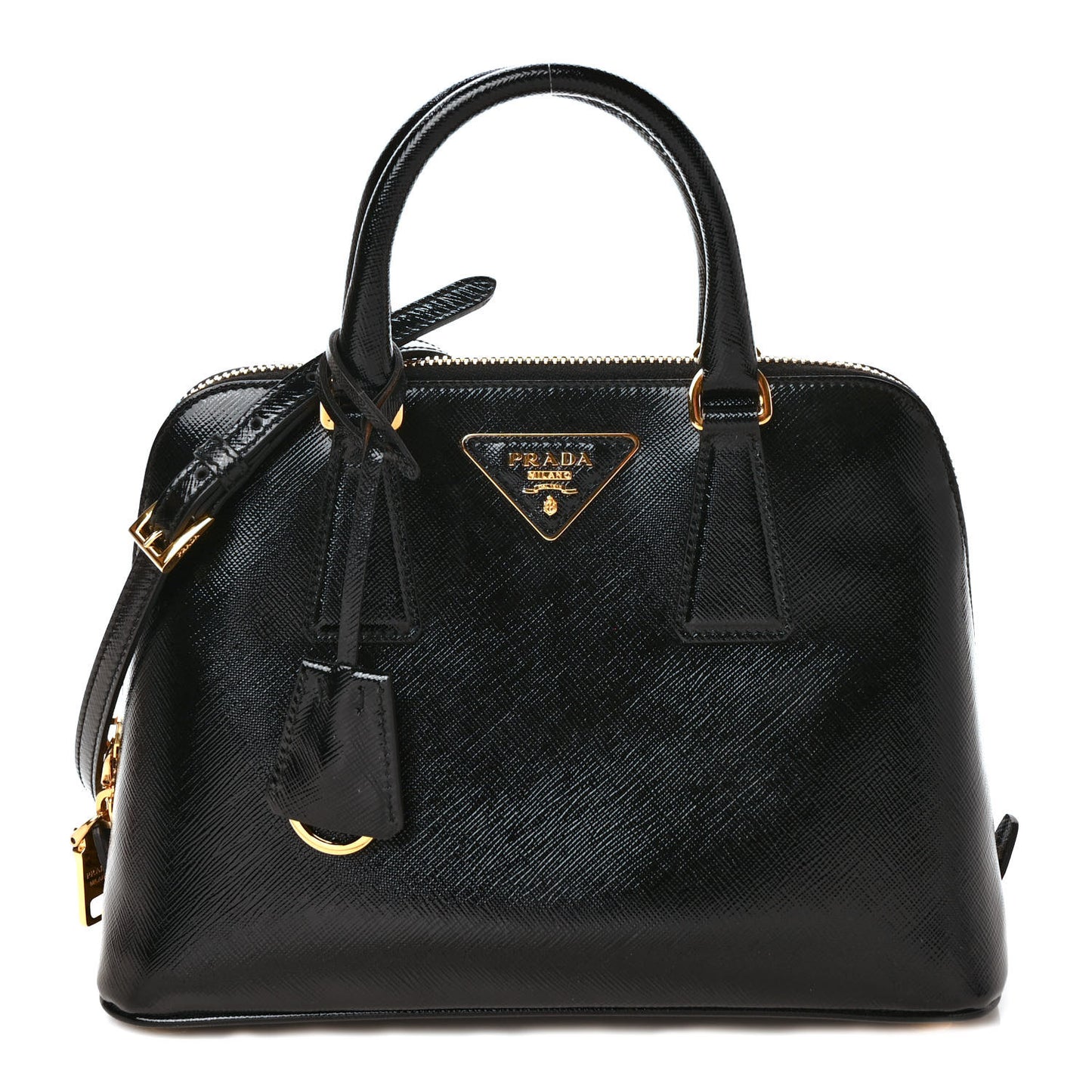 Saffiano Vernice Small Promenade Tote Black