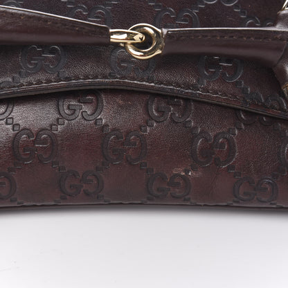 Gucci Guccissima Small Horsebit Chain Clutch Chocolate 13 of 14