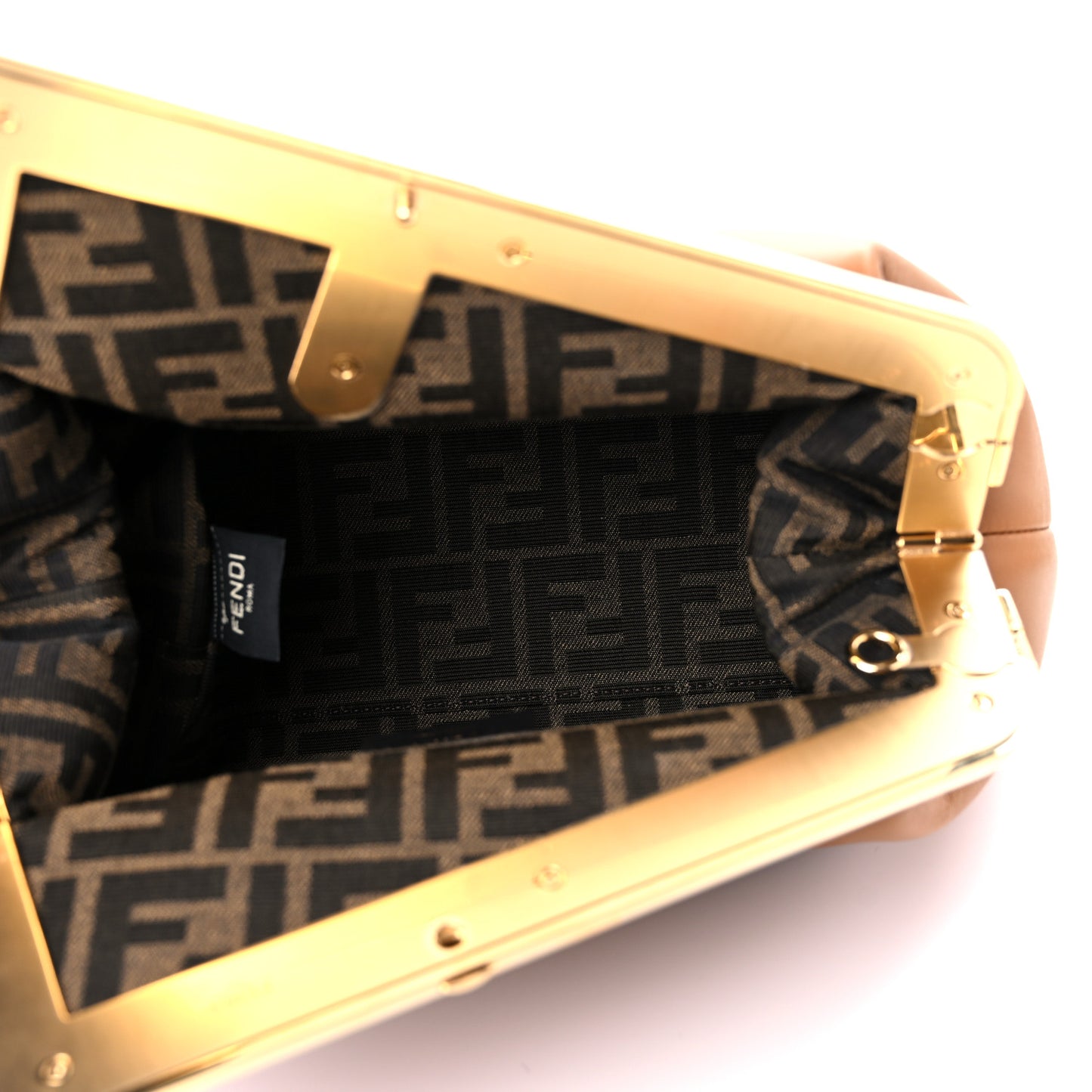 Shiny Nappa Medium Fendi First Caramello