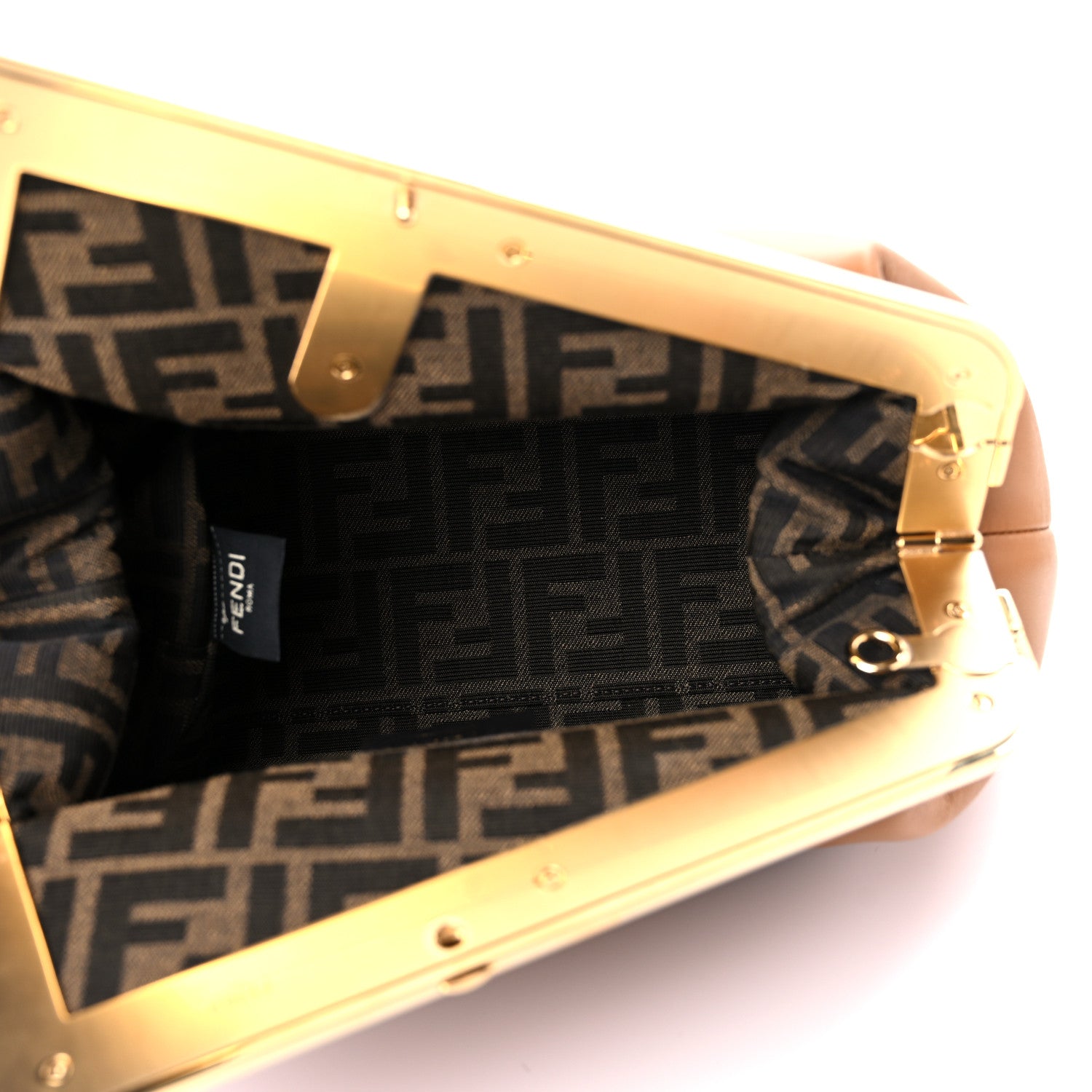Fendi Shiny Nappa Medium Fendi First Caramello 5 of 13