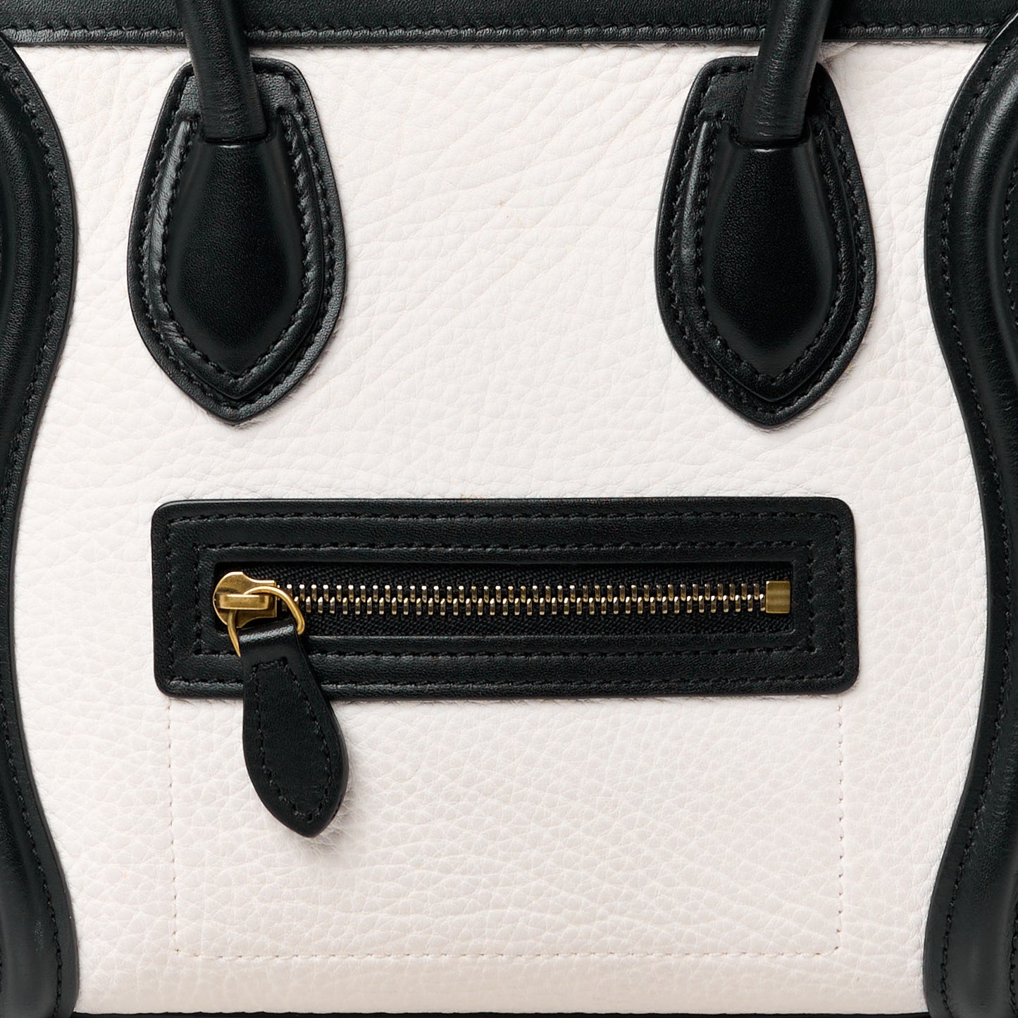 Elephant Calfskin Nano Tri-Color Luggage Yellow Black