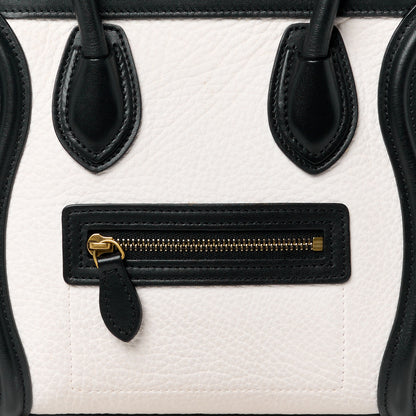 Celine Elephant Calfskin Nano Tri-Color Luggage Yellow Black 7 of 15