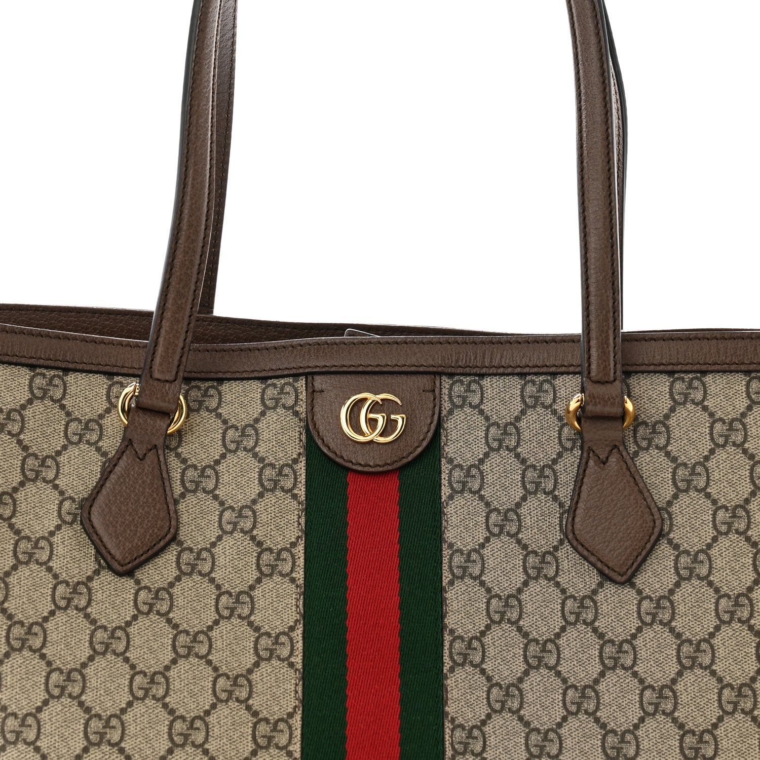 Gucci GG Supreme Monogram Medium Ophidia Shopping Tote Brown 8 of 10