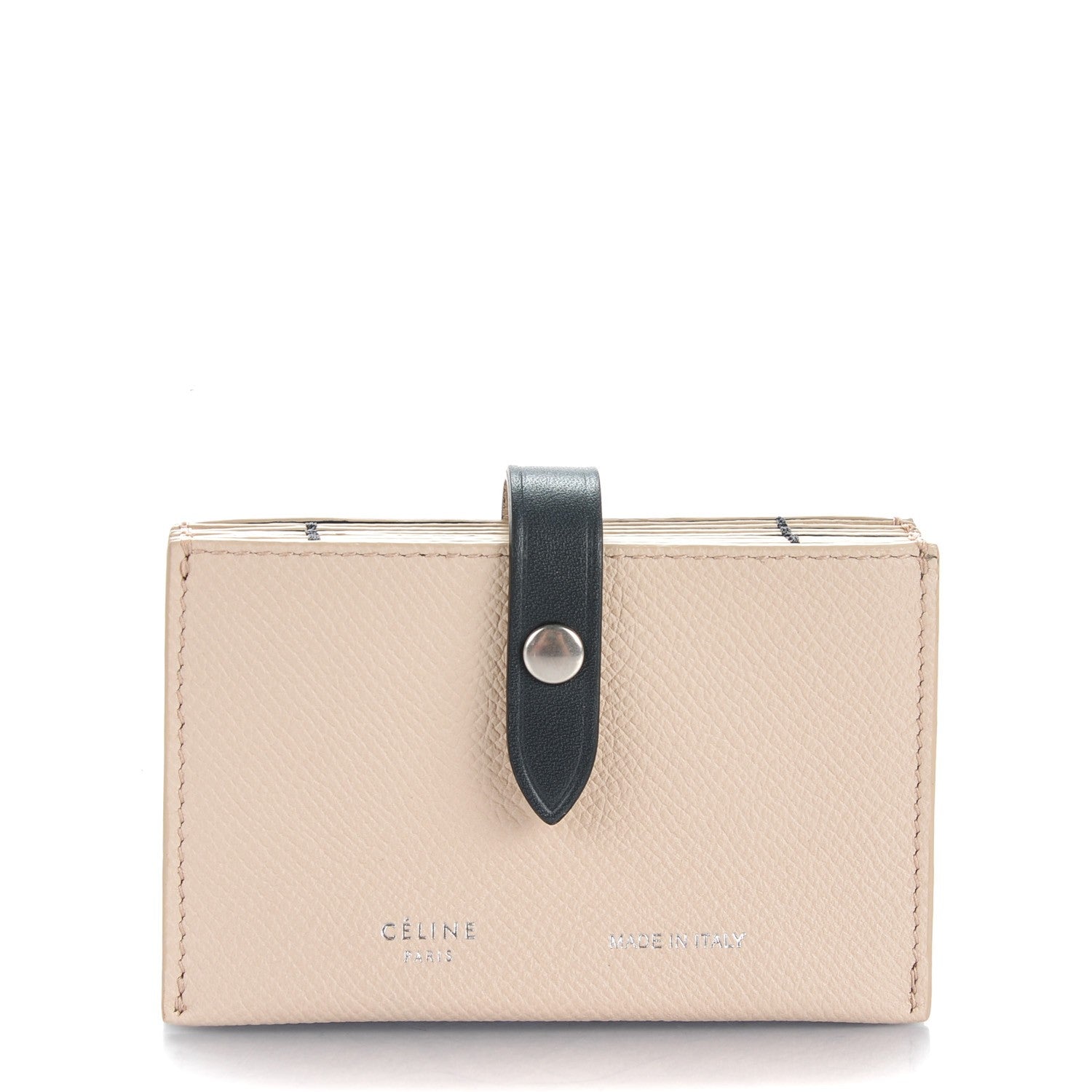 Celine Grained Calfskin Accordion Card Holder Ballerina 1 of 8