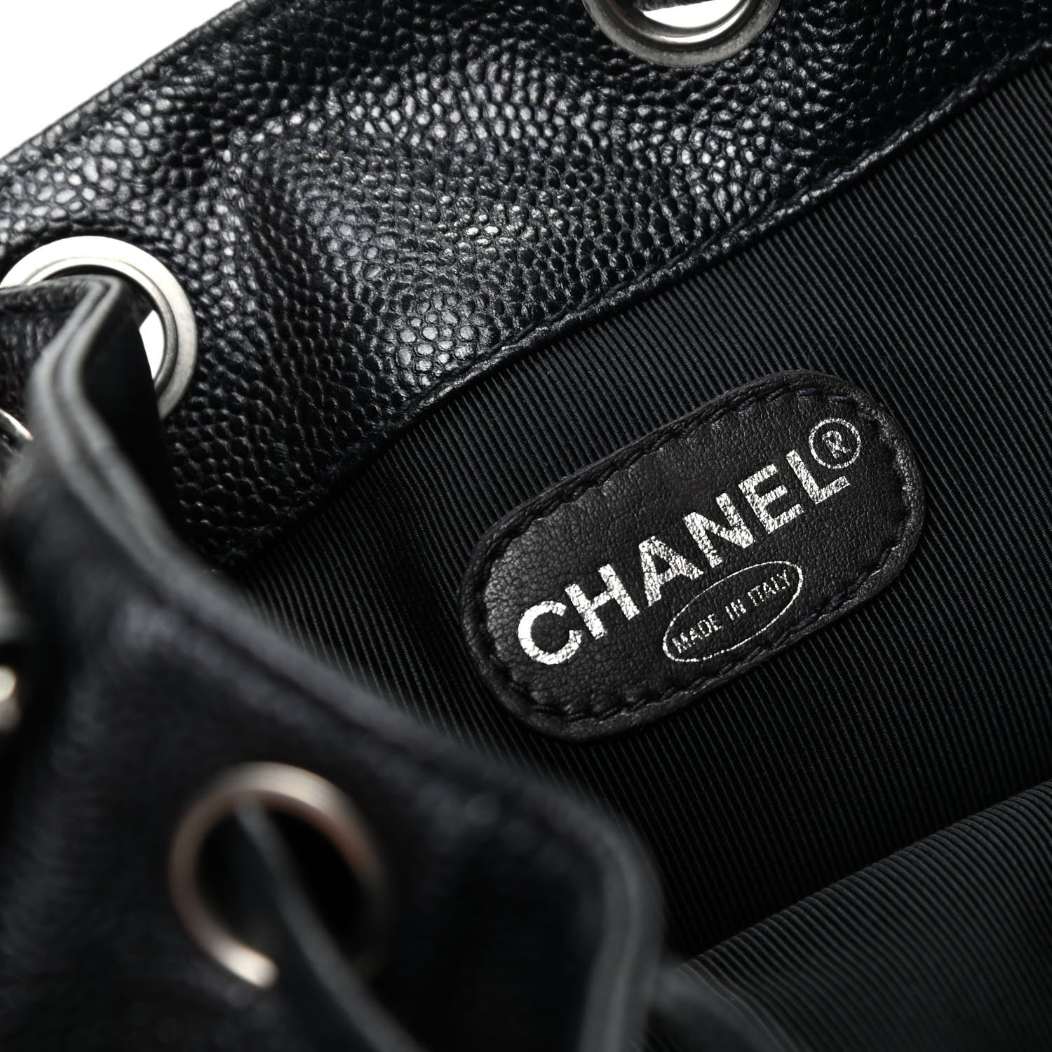 Chanel Caviar Drawstring Shoulder Bag Black 8 of 9