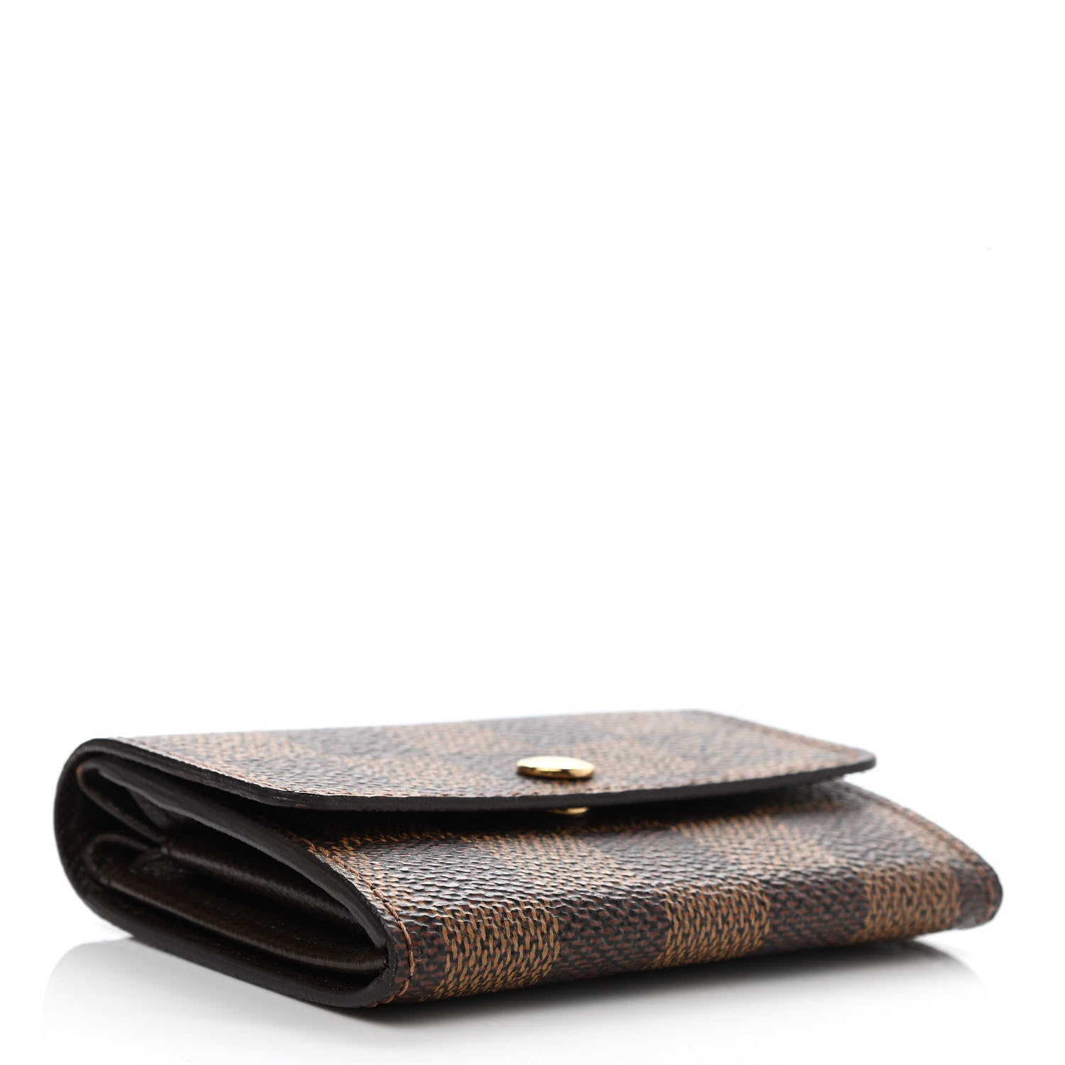Louis Vuitton Damier Ebene Porte-Monnaie Plat Coin Purse Brown 4 of 8