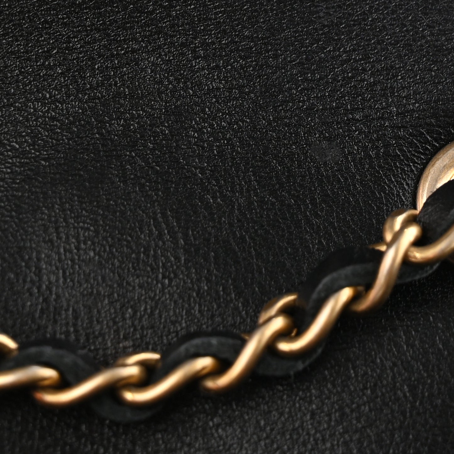 Shiny Aged Calfskin Quilted Waist Belt Bag Black