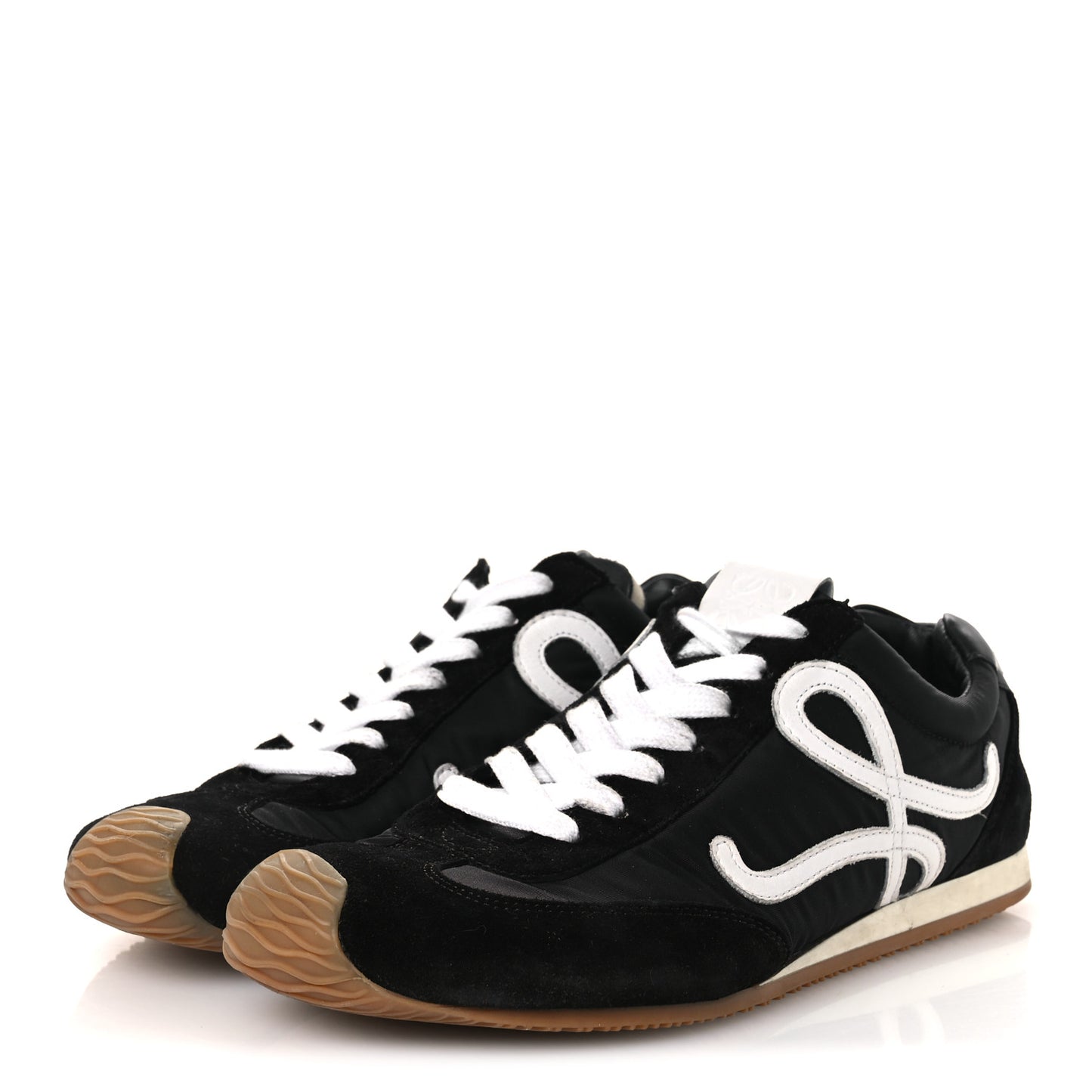 Nylon Suede Ballet Runners 2.0 Sneakers 39 Black White