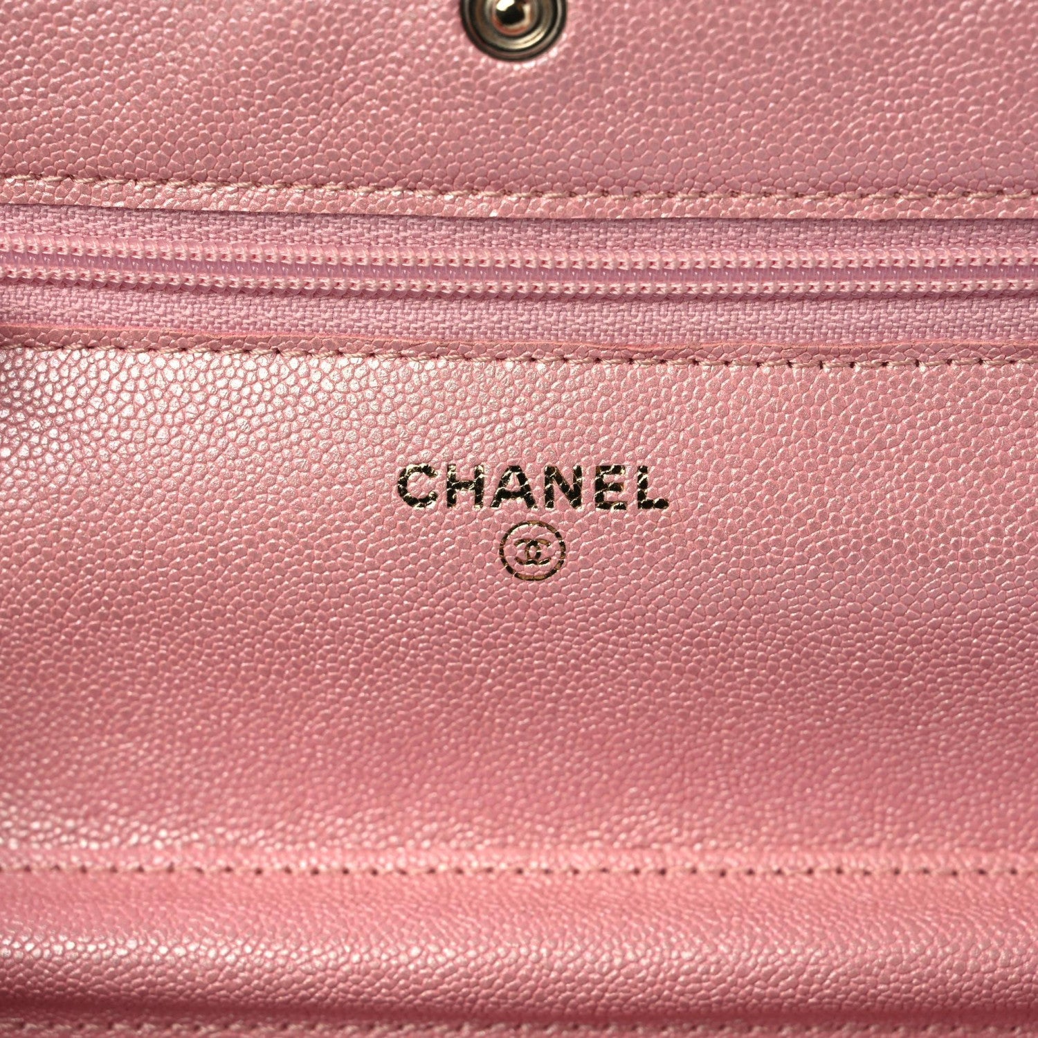 Chanel Iridescent Caviar Quilted Wallet on Chain WOC Rose Pink 6 of 16