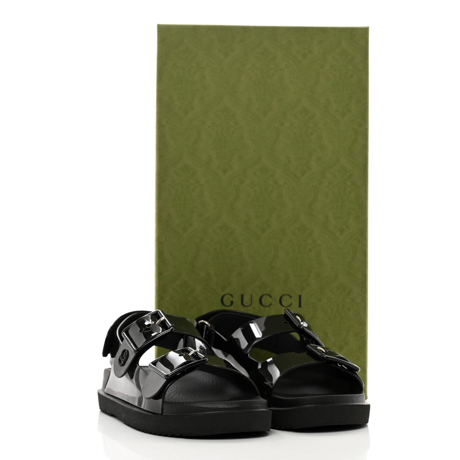 Gucci Rubber Mini Double G Womens Isla Dad Sandals 35 Black 8 of 8