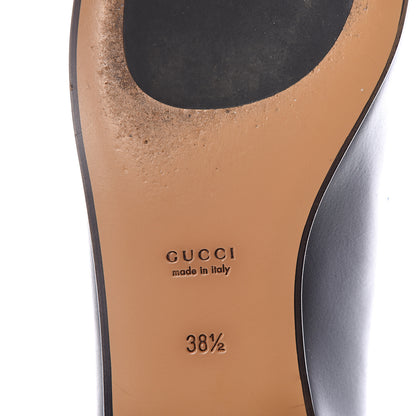 Gucci Calfskin Womens Jordaan Loafers 38.5 Black 9 of 11