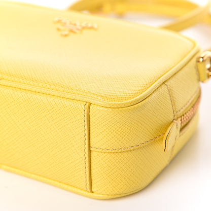 Prada Saffiano Mini Camera Crossbody Bag Ocra 11 of 11