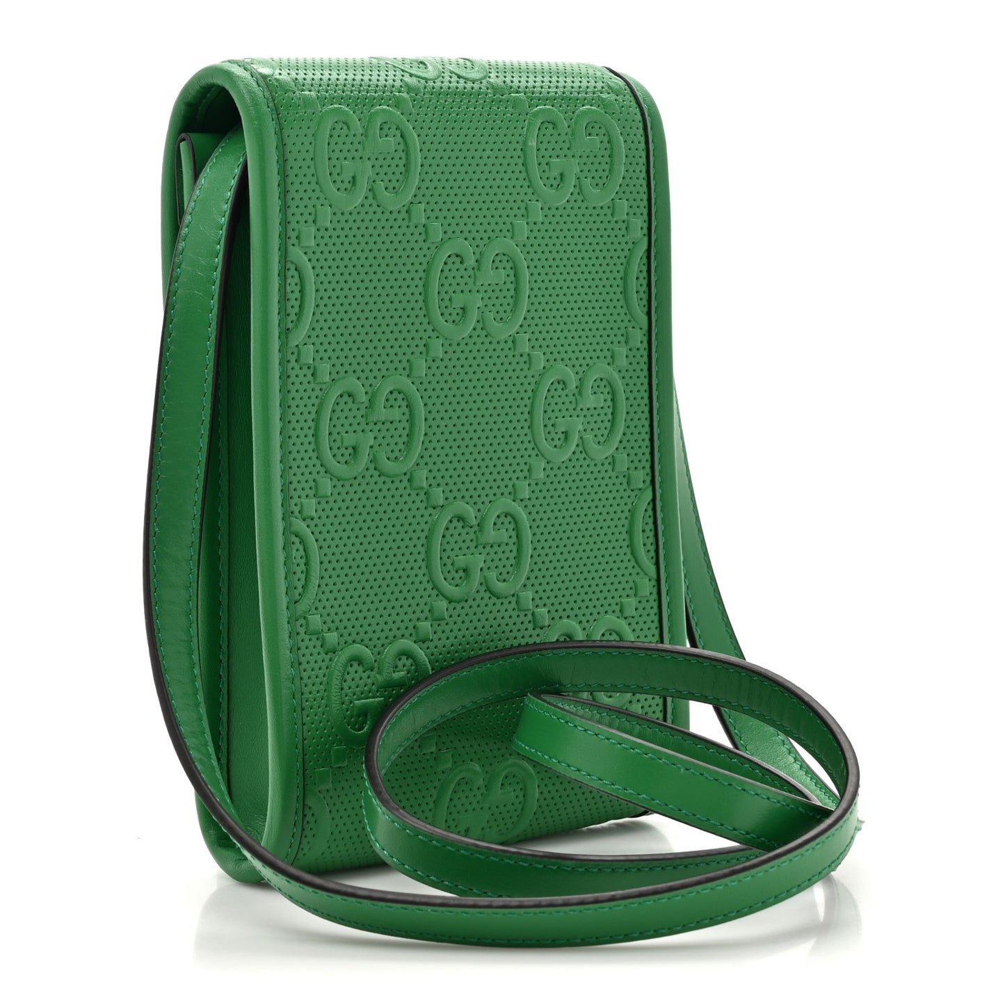 Calfskin GG Tennis Embossed Mini Crossbody Bag New Shamarock