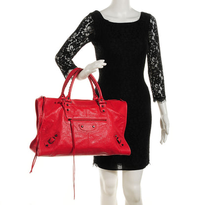 Balenciaga Agneau Classic Hardware Work Rouge Coquelicot 2 of 12