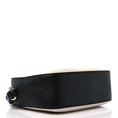 Gucci Dollar Calfskin Bi-Color Small Soho Disco Bag Mystic White Black 4 of 11