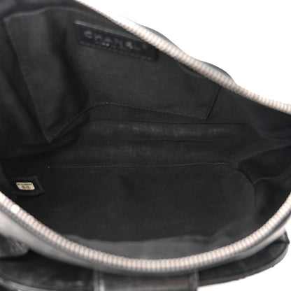 Chanel Crumpled Calfskin Quilted Casual Rock Waist Bag Fanny Pack Black 5 of 11