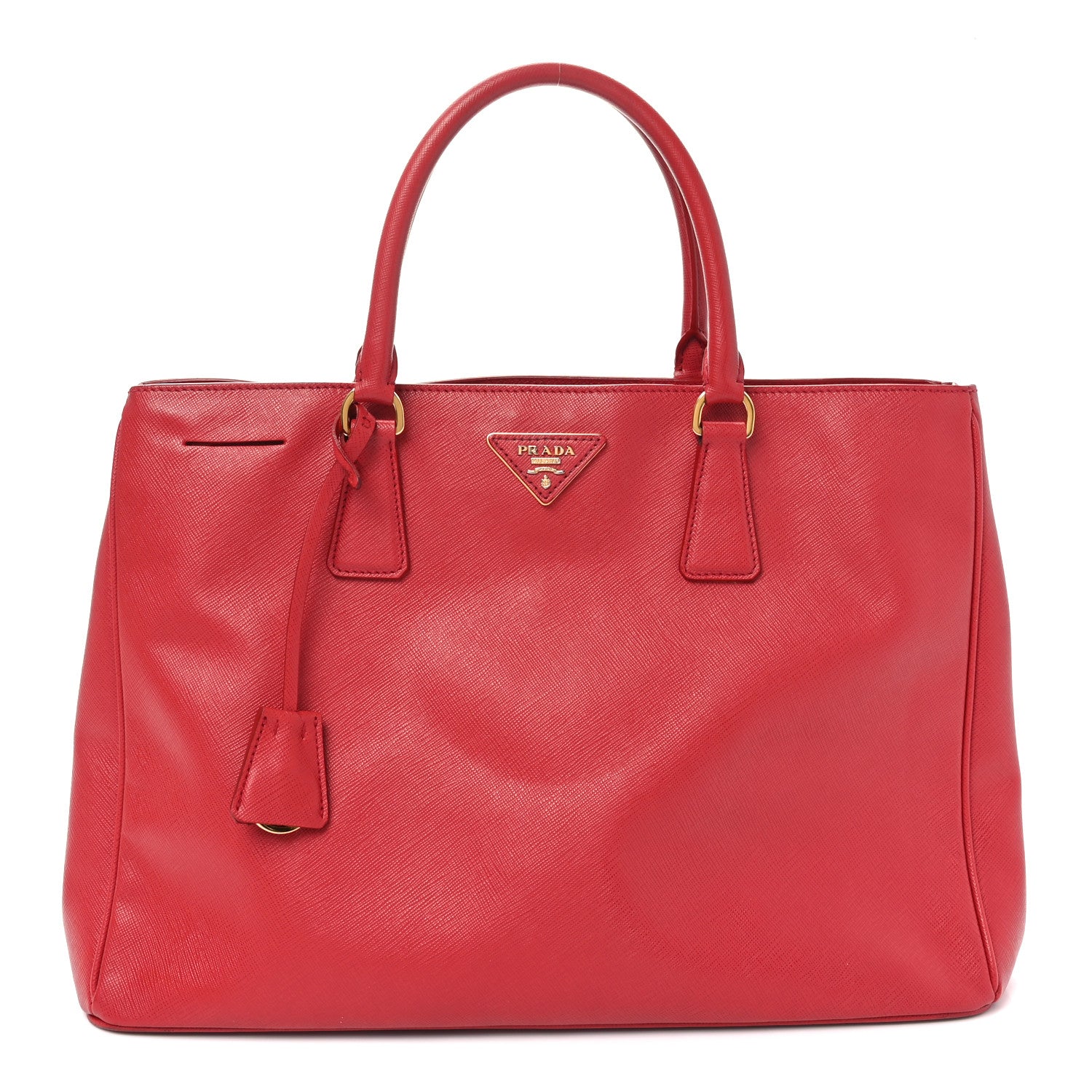 Prada Saffiano Lux Large Tote Fuoco 1 of 9