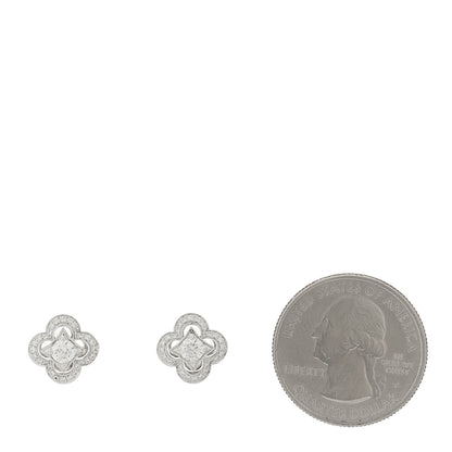 Louis Vuitton 18K White Gold Diamond Les Ardentes Stud Earrings 2 of 4