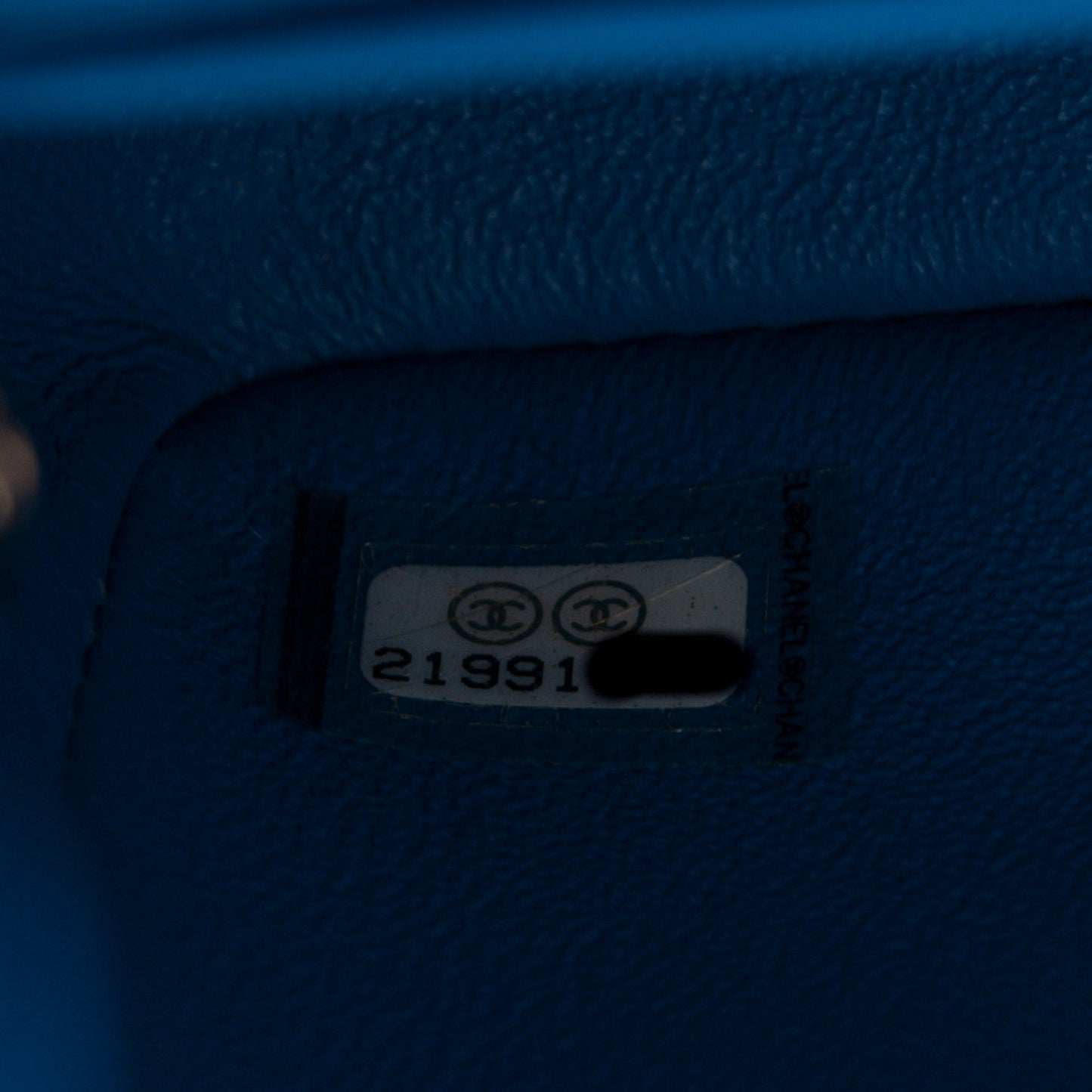 Lambskin Quilted Mini Square Flap Blue