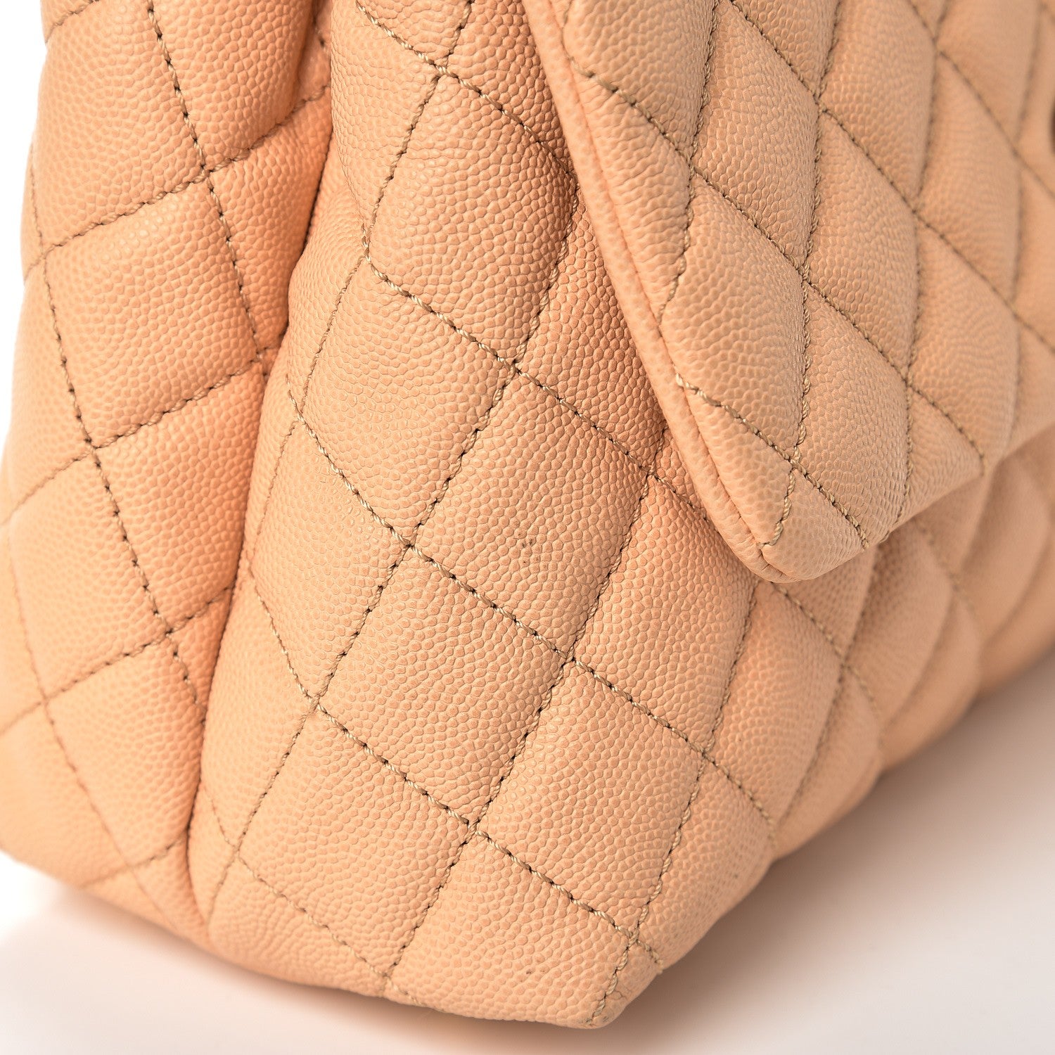 Chanel Caviar Quilted Small Coco Handle Flap Light Beige 8 of 9