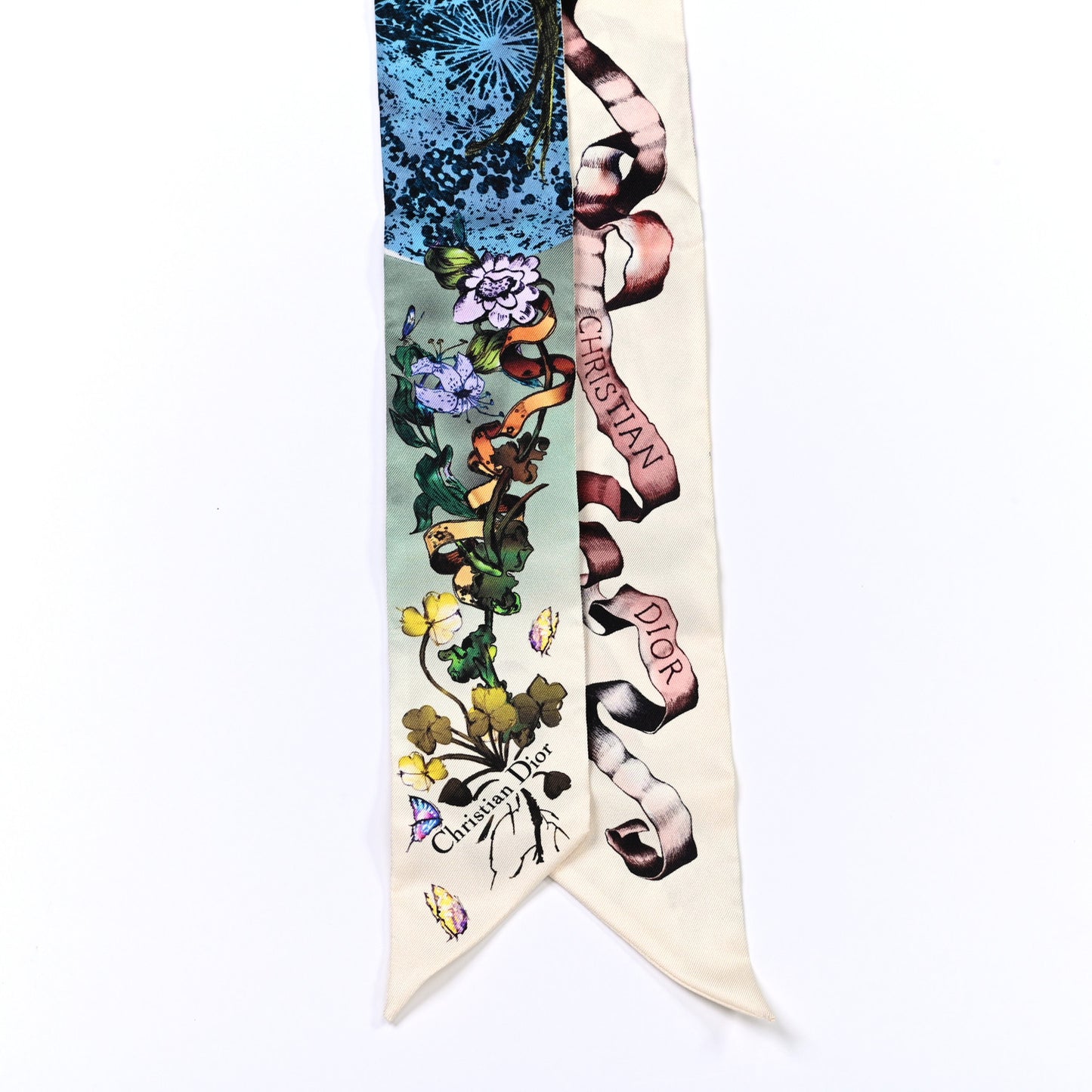 Silk Coeur En Fleur Mitzah Scarf White