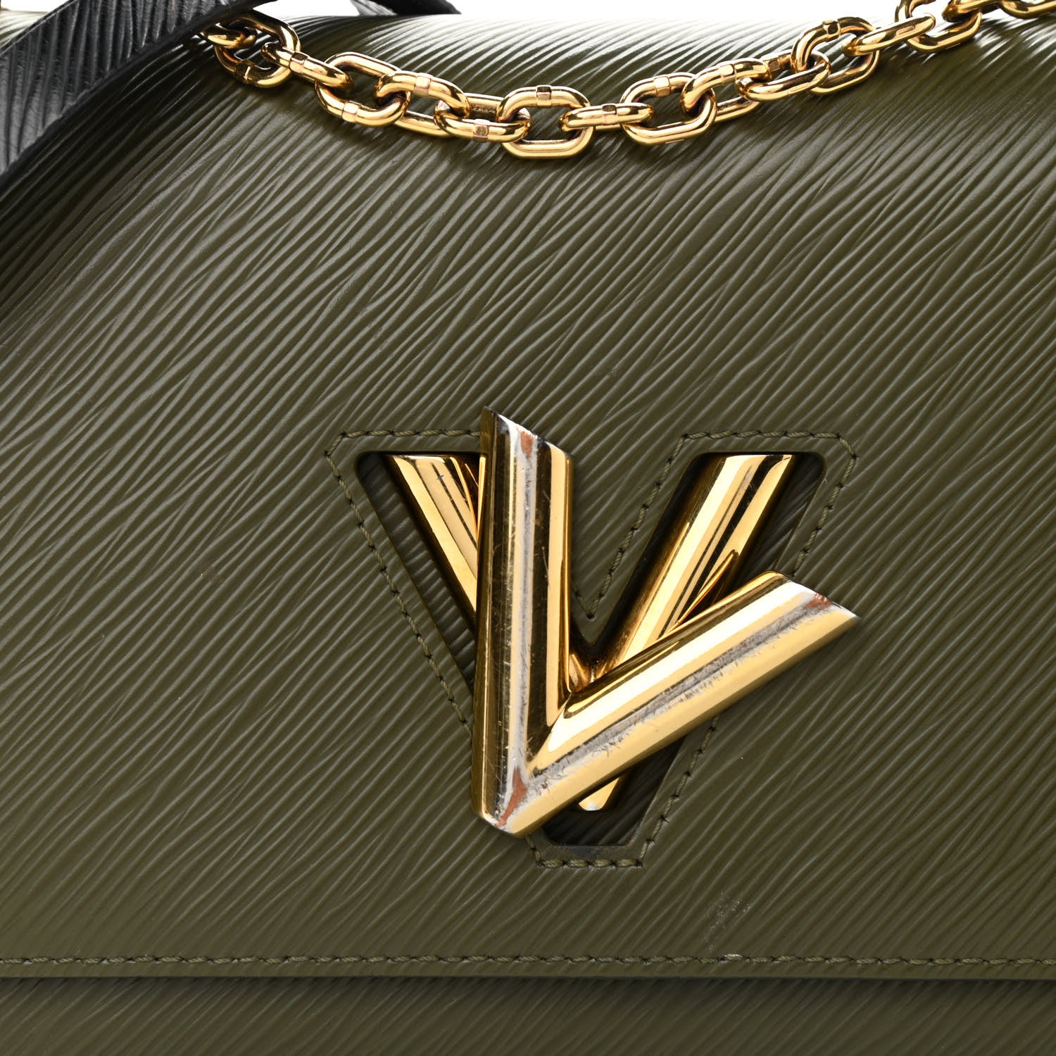 Louis Vuitton Epi Twist Shoulder Bag MM Kaki 7 of 12