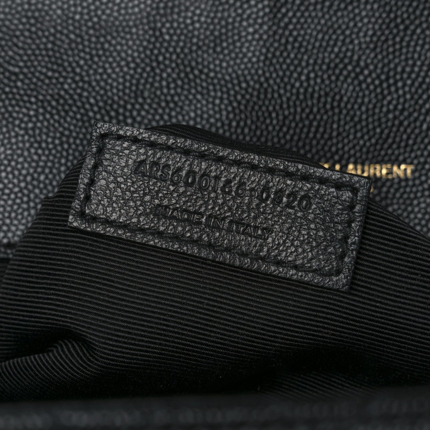 Grain De Poudre Textured Mixed Matelasse Large Triquilt Monogram Satchel Black