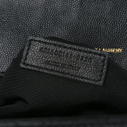 Saint Laurent Grain De Poudre Textured Mixed Matelasse Large Triquilt Monogram Satchel Black 8 of 11