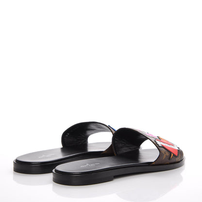 Louis Vuitton Patent Calfskin Monogram LV Black Heart Flat Mules 39 Cacao 4 of 8