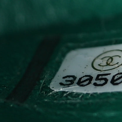 Chanel Caviar Quilted Medium Double Flap Green 7 of 10
