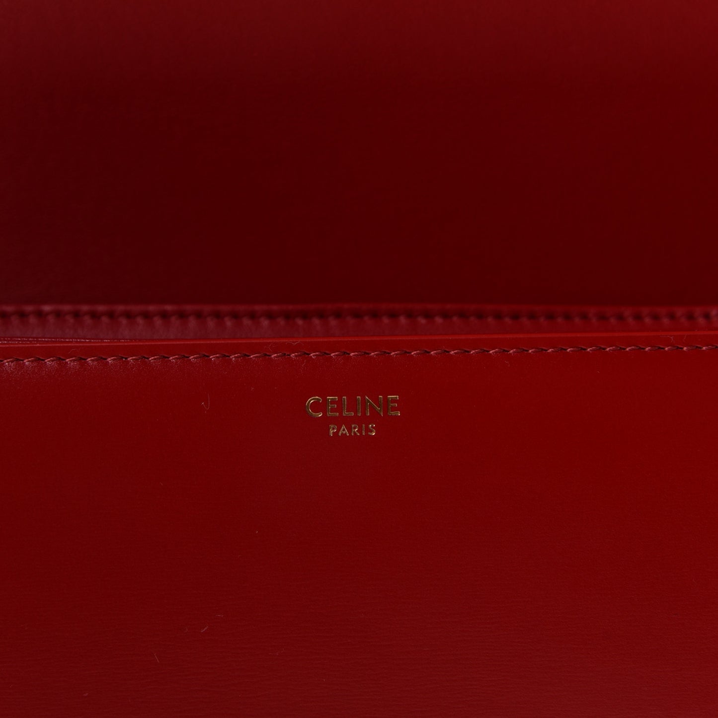 Shiny Calfskin Medium Triomphe Red