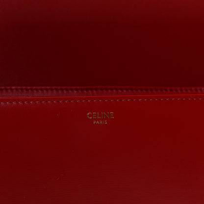 Celine Shiny Calfskin Medium Triomphe Red 4 of 7