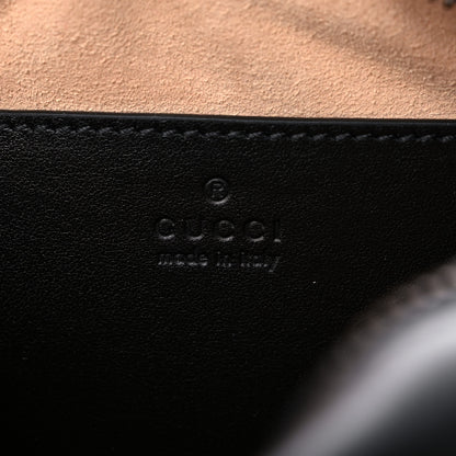 Gucci Calfskin Matelasse Small GG Marmont Chain Shoulder Bag Black 6 of 10