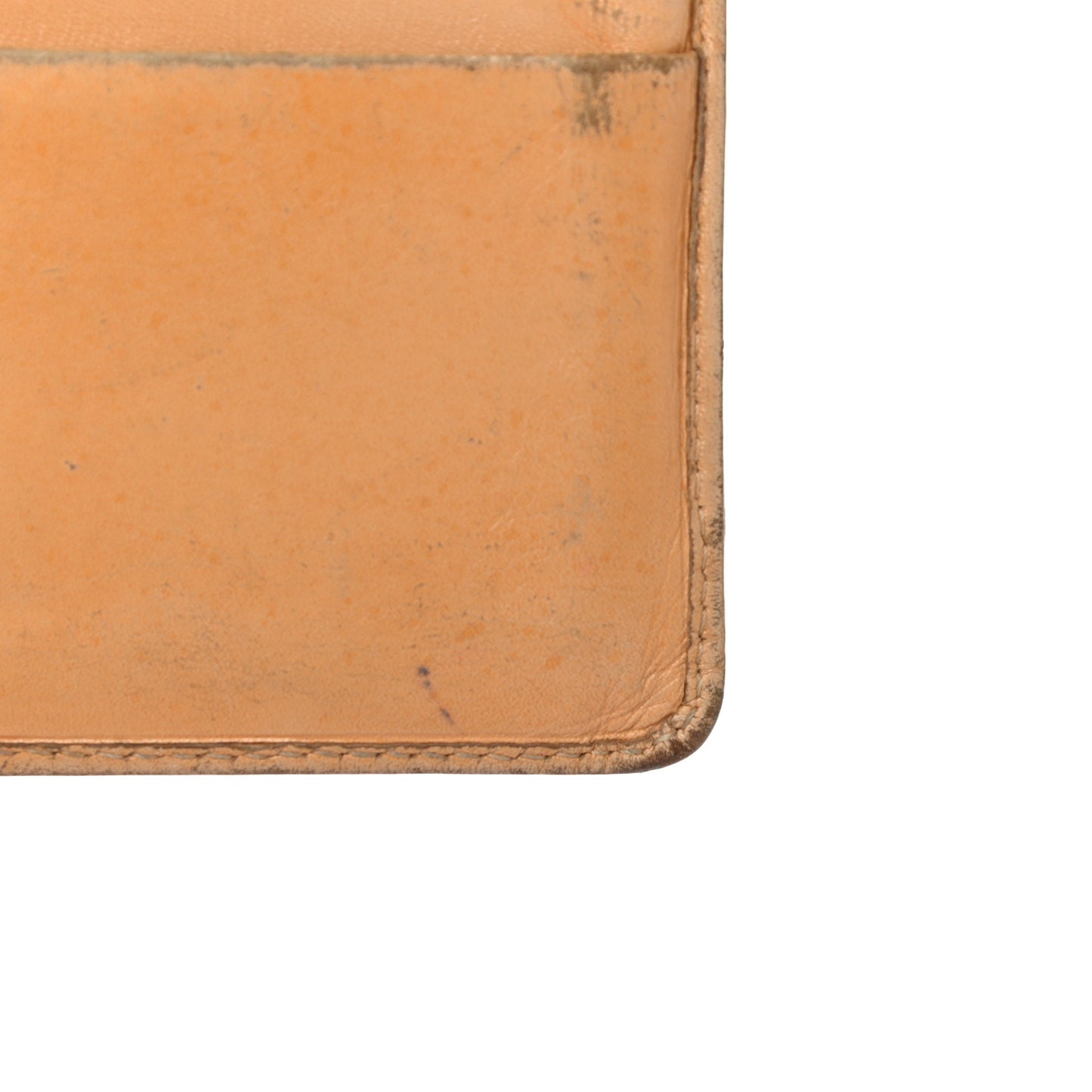 Calfskin Quilted Cambon Card Holder Beige Black