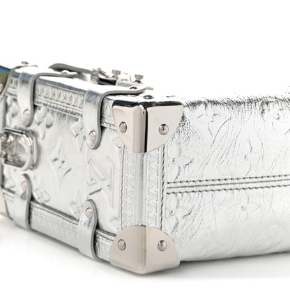 Louis Vuitton Calfskin Monogram Miroir LV Ski Side Trunk MM Silver 8 of 9