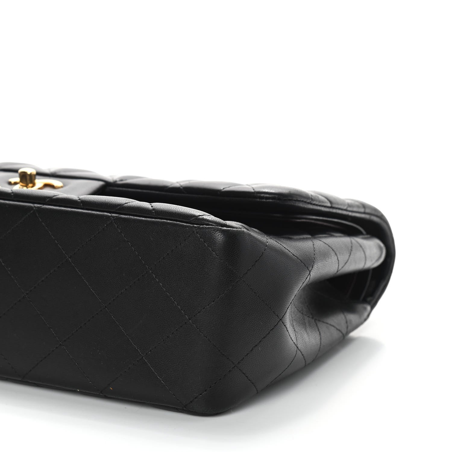 Chanel Lambskin Quilted Jumbo Double Flap Black 9 of 13