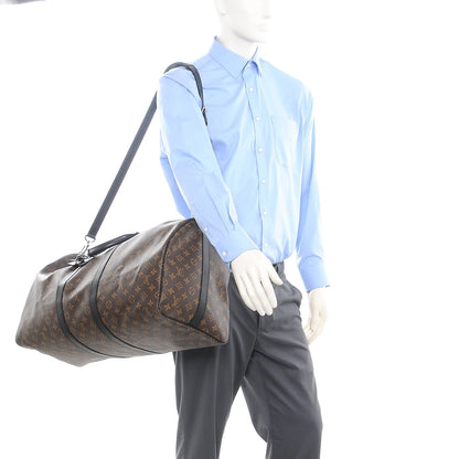 Louis Vuitton Monogram Macassar Keepall Bandouliere 55 2 of 8