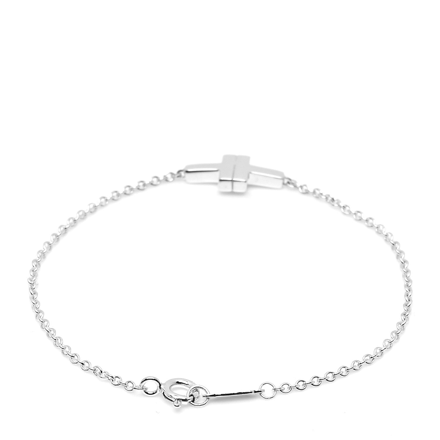 Tiffany Sterling Silver T Two Single Chain Bracelet 3 of 5