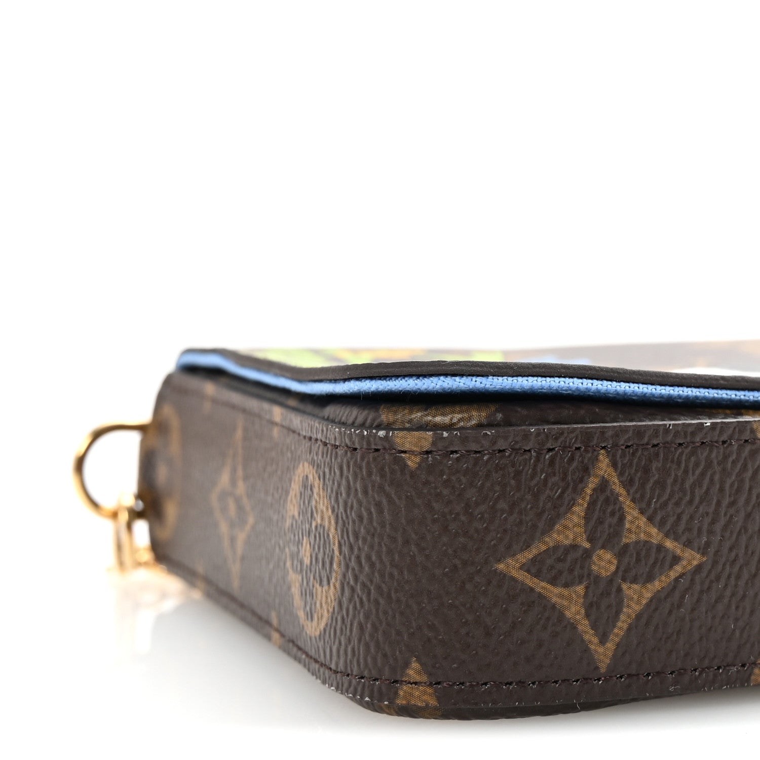 Louis Vuitton Monogram 2021 Christmas Animation China Wall Pochette Felicie Chain Wallet Blue 8 of 10