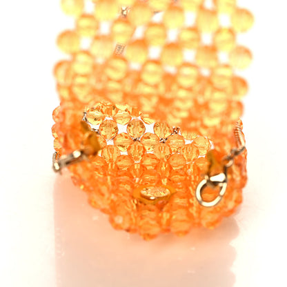 Fendi Glass Vitello King Beaded Mini Pico Baguette Charm Orange 7 of 9