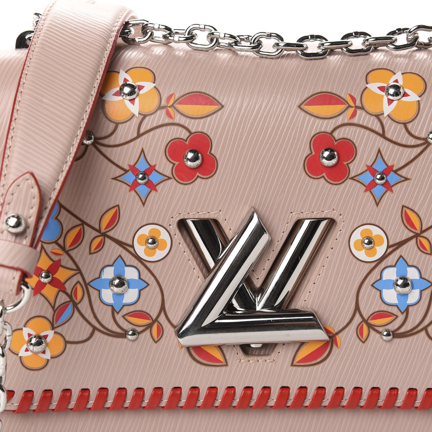 Epi Flower Twist Shoulder Bag MM Rose Ballerine