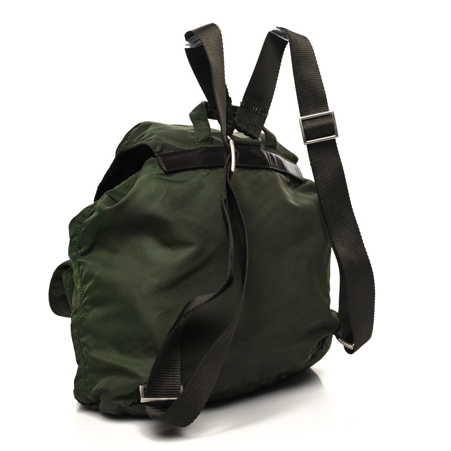 Prada Nylon Vela Medium Backpack Green 3 of 12