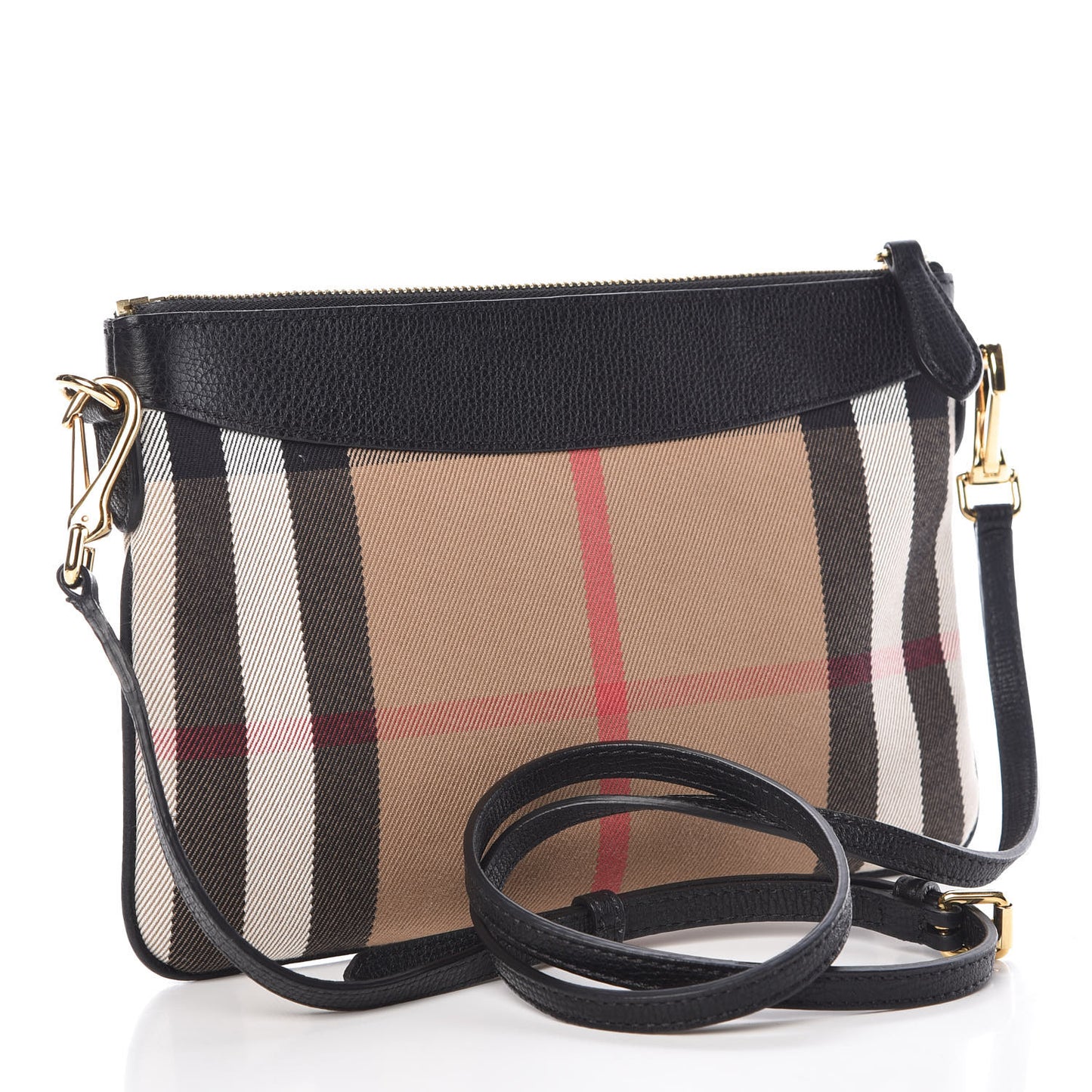 House Check Derby Peyton Crossbody Clutch Bag Black