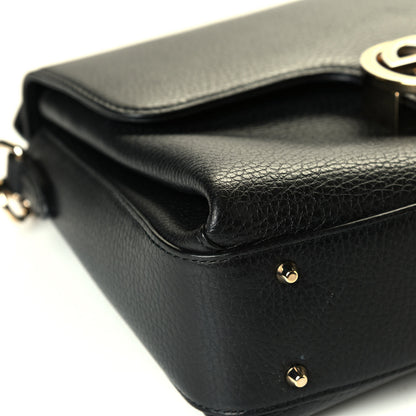 Gucci Dollar Calfskin Interlocking G Top Handle Shoulder Bag Black 5 of 8