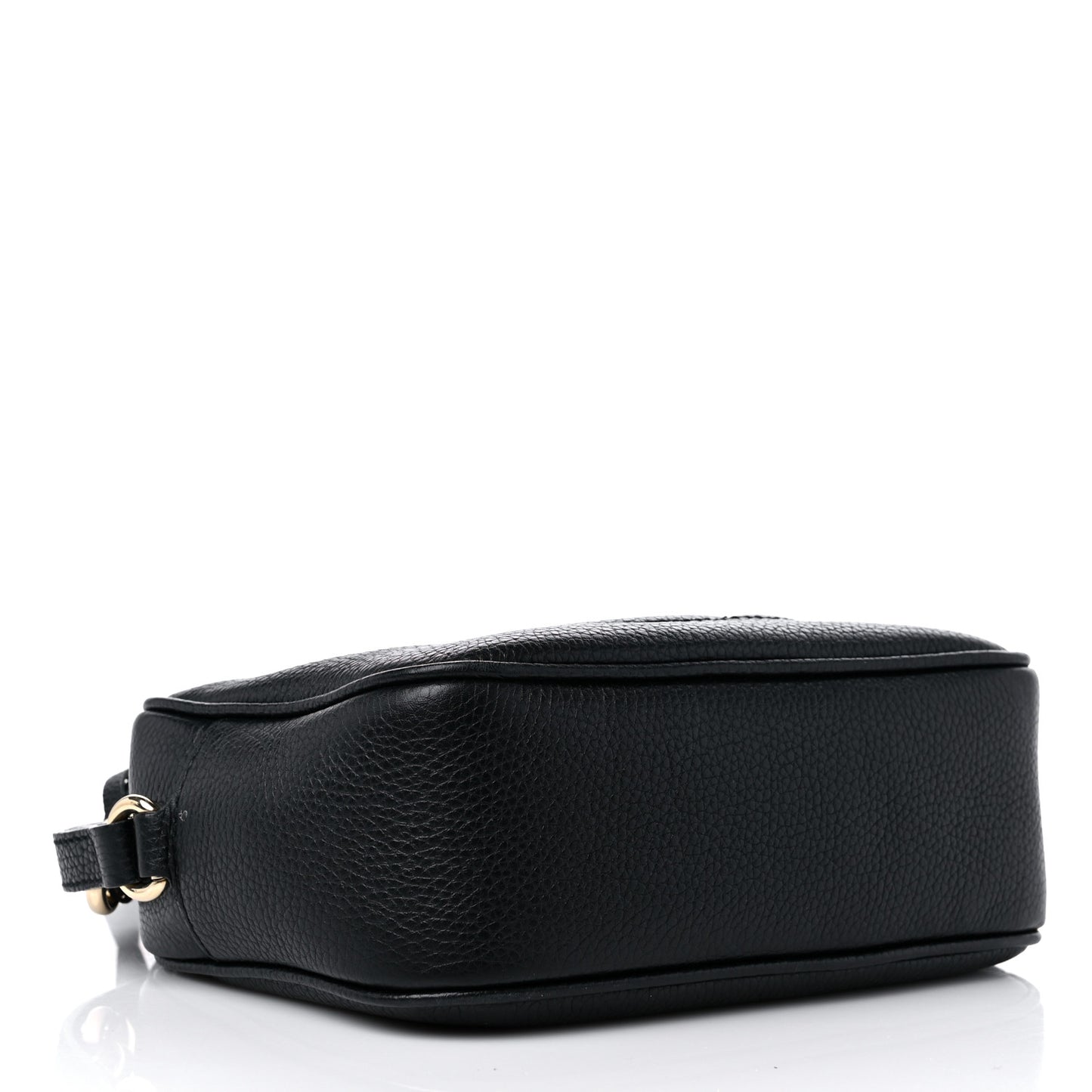 Pebbled Calfskin Small Soho Disco Bag Black
