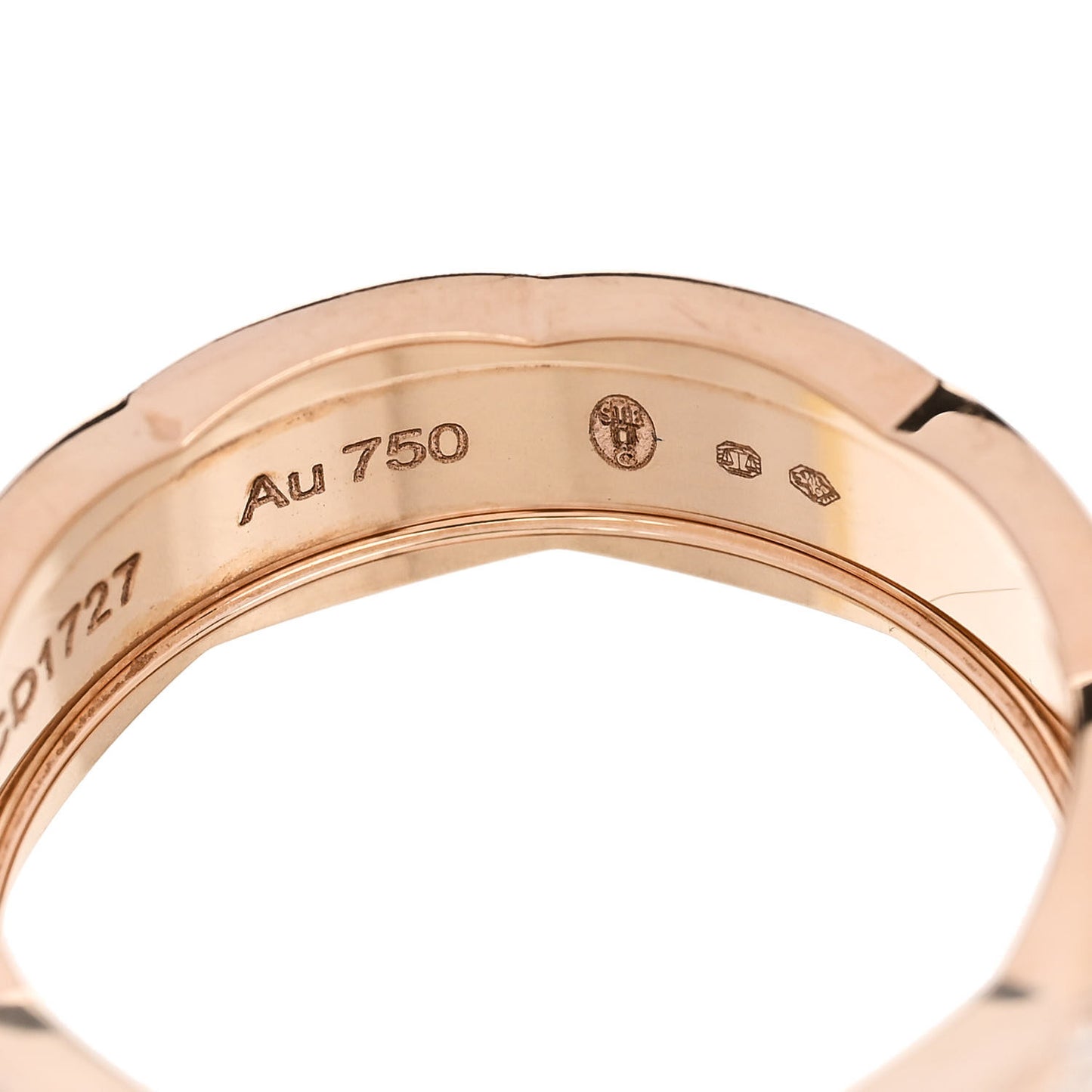 18K Beige Gold Diamond Small Coco Crush Ring 55 8.5