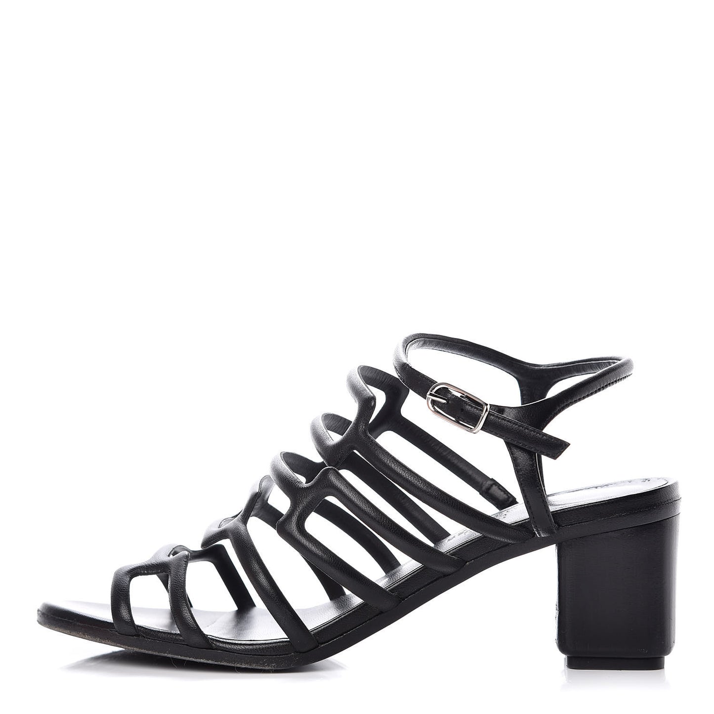 Calfskin Oracle Sandals 37.5 Black