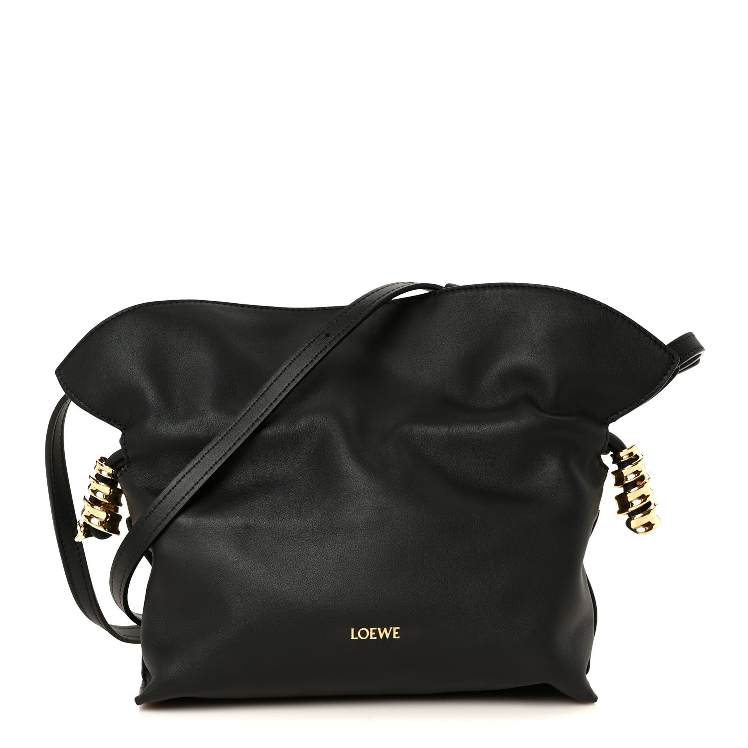 Loewe Calfskin Mini Coil Flamenco Clutch Black 1 of 11