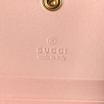 Gucci Calfskin Matelasse GG Marmont Card Case Wallet Perfect Pink 7 of 12
