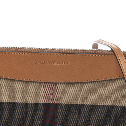 Burberry Mega Check Peyton Crossbody Clutch Bag Saddle Brown 11 of 11